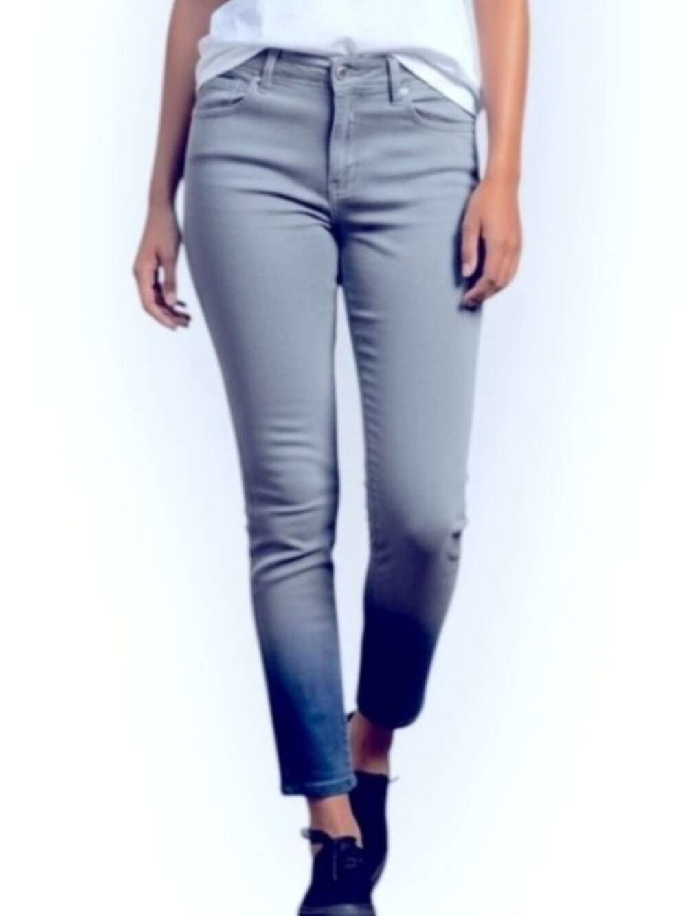 J.Jill Denim Slim Ankle Dip Dye Ombre Pants Authentic Fit Size 6 Women's Casual